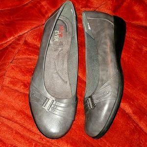 WEAREVER Flats Slip On slight wedge....Size 9 Brand New... Gray color